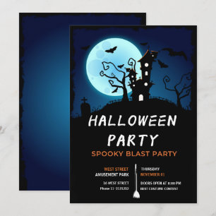 Halloween Nattfest-inbjudan Inbjudningar
