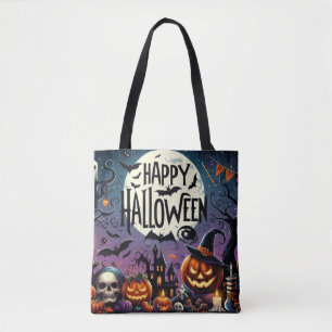 Halloween Nattpumpor, Döskallar och hemligt hus Tygkasse