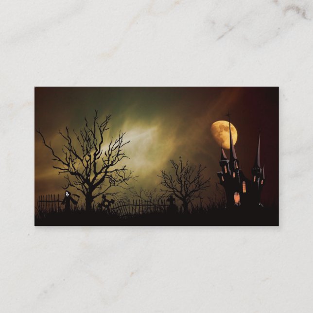 Halloween nattvisitkort visitkort (Framsida)