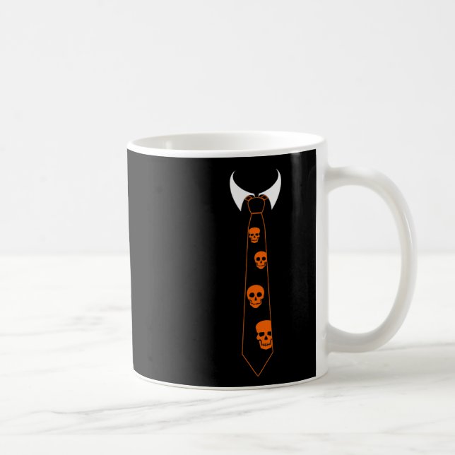 Halloween Necktie Skeleton Halloween Costume Kaffemugg (Höger)