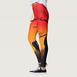 Halloween nedgång leggings