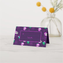 Halloween Neon Rosa och Grönt Glowing Döskallar Pl