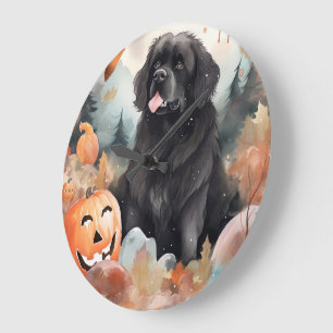 Halloween Newfoundland med pumpor Stor Klocka