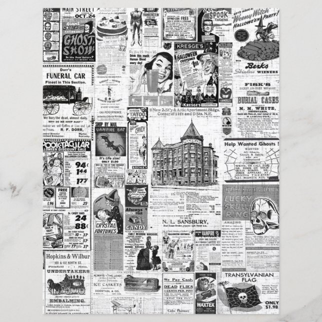 Halloween Newspaper Classifieds (Framsida)