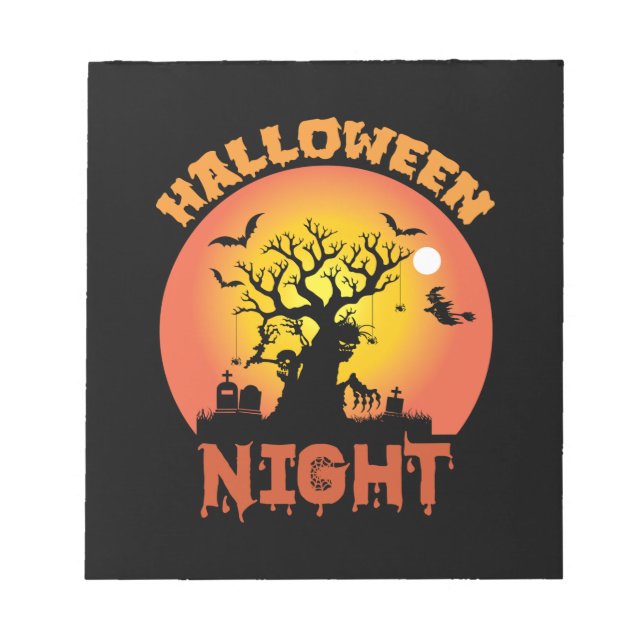 Halloween Night Birthday Anteckningsblock (Framsida)