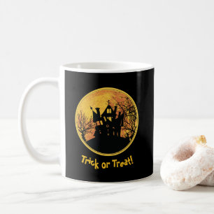 Halloween Night Bus eller godis Full Moon House Kaffemugg