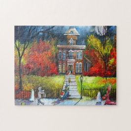 Halloween Night Bus eller godis Parad Roligt Pussel