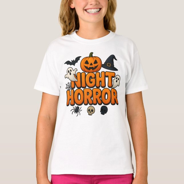 Halloween Night Horror Clothes Spooky Unisex T Shirt (Framsida)