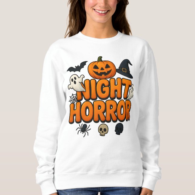 Halloween Night Horror Clothes Spooky Unisex T Shirt (Framsida)