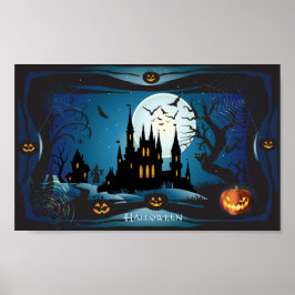 Halloween Night Magic trick or-treat Ligcape Poster