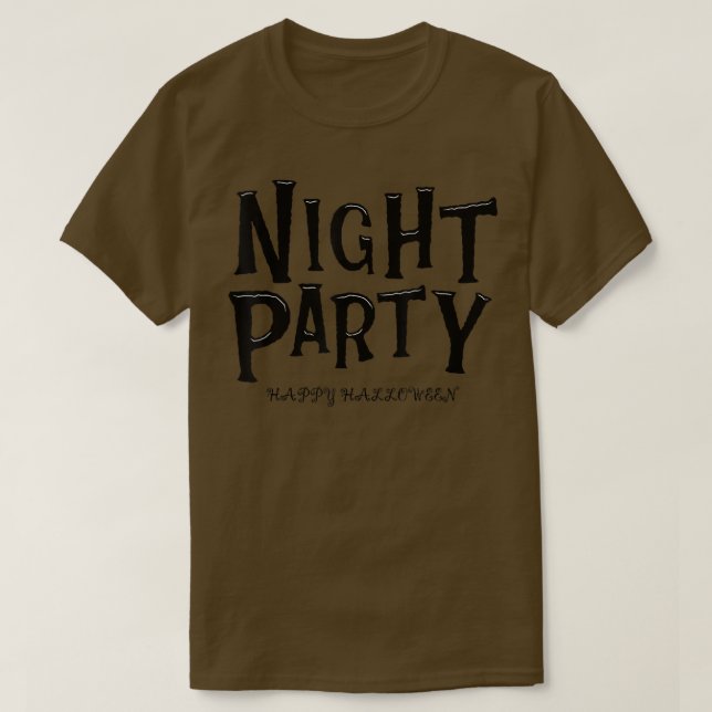 Halloween Night Party Costume  T Shirt (Design framsida)