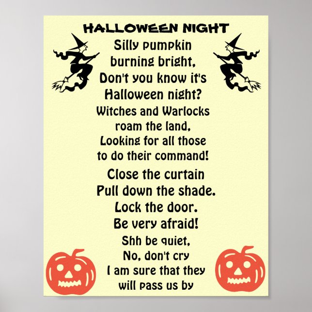 HALLOWEEN NIGHT POSTER (Framsidan)