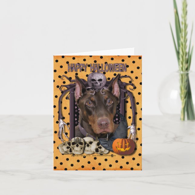 Halloween Nightmare - Doberman - Rocky Kort (Framsida)