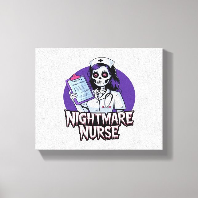 Halloween Nightmare Nurse Classic T-Shirt Canvastryck (Framsida)