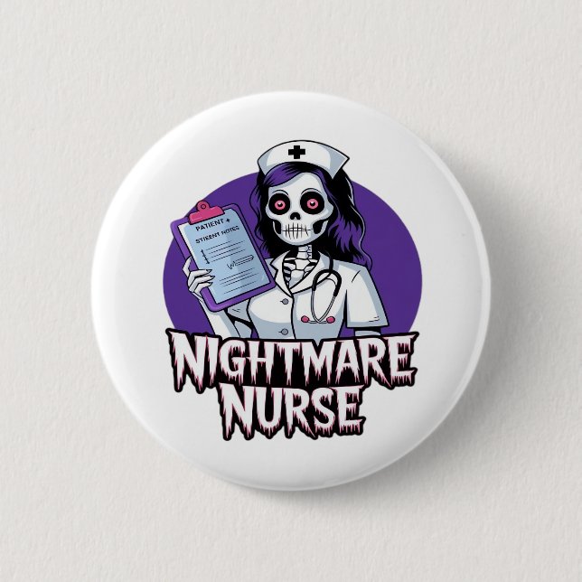 Halloween Nightmare Nurse Classic T-Shirt Knapp (Framsida)