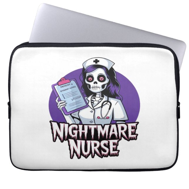 Halloween Nightmare Nurse Classic T-Shirt Laptop Fodral (Framsidan)