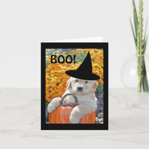 Halloween noterar den roliga valphäxan kortet kort