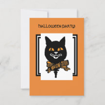 HALLOWEEN NOUVEAU BLACK CAT Gift Märkre