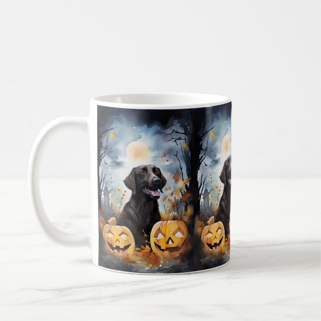Halloween Nova Scotia med pumpor Scary Kaffemugg (Vänster)