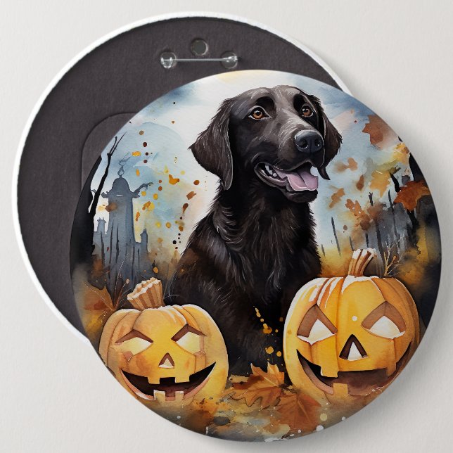 Halloween Nova Scotia med pumpor Scary Knapp (Framsida & baksida)