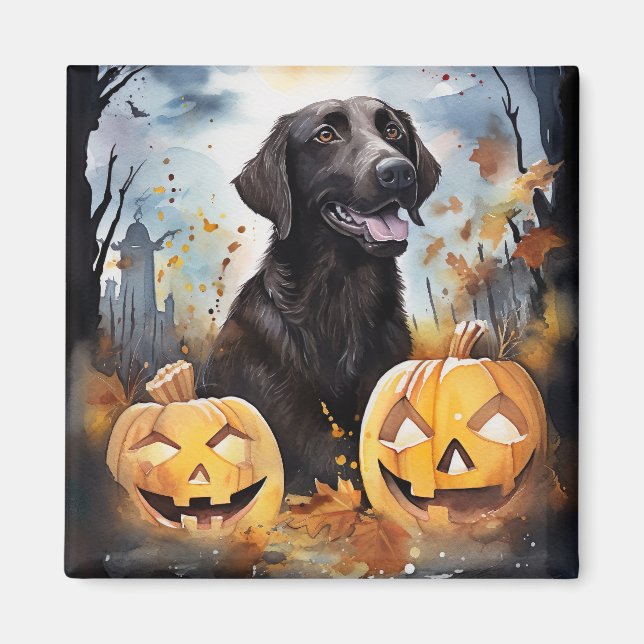 Halloween Nova Scotia med pumpor Scary Magnet (Framsidan)