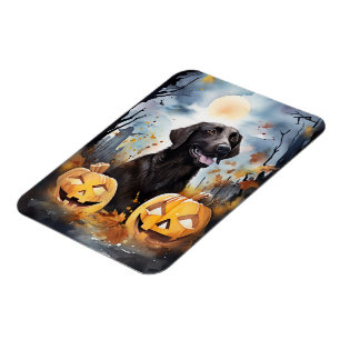 Halloween Nova Scotia med pumpor Scary Magnet