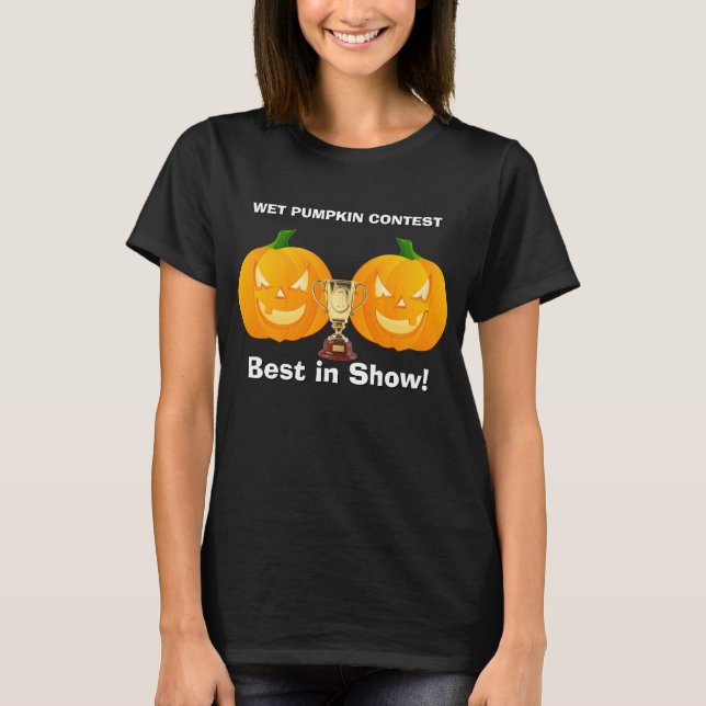 HALLOWEEN novelty sport BLÖT PUMPKIN TÄVLING CHAMP T Shirt (Framsida)