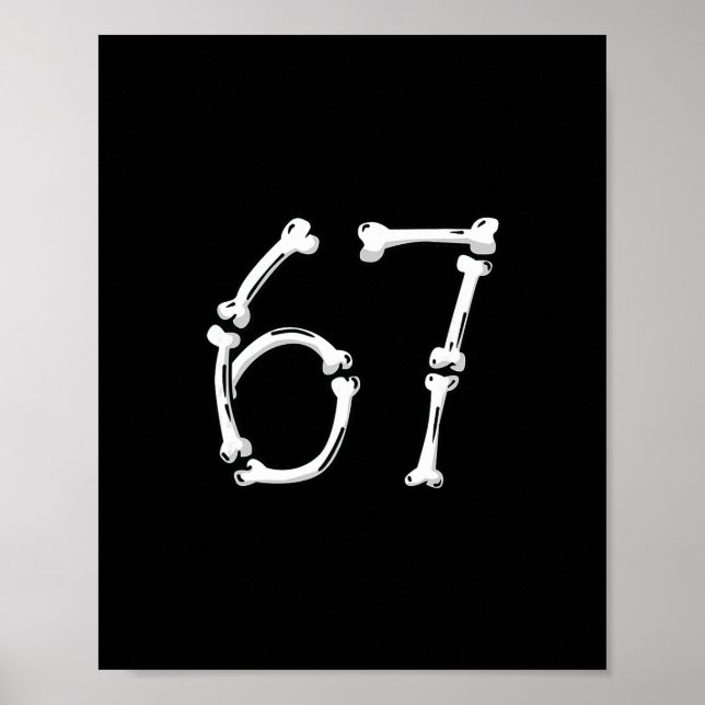Halloween Number 6 7 Bones Skeleton Costume  Poster (Framsidan)