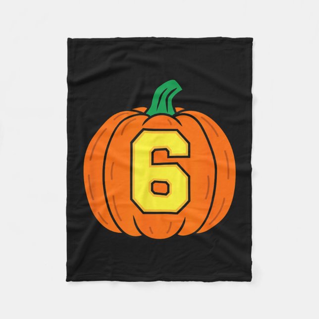 Halloween Number 6 Pumpkin Costume  Fleecefilt (Framsidan)