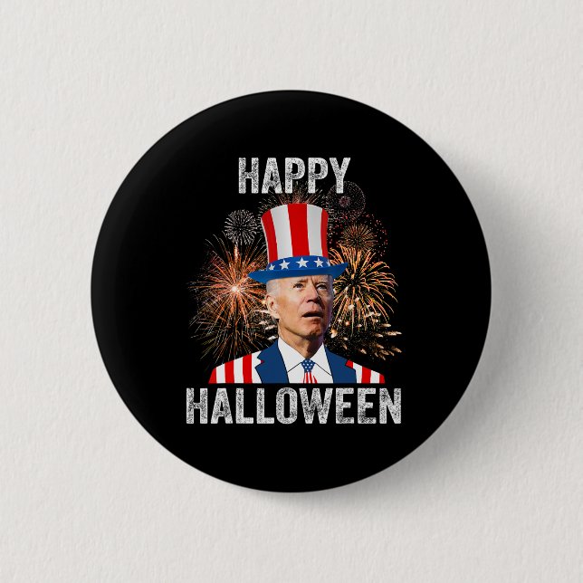 Halloween-nuny Lycklig 4:e juli Anti Joe Biden Knapp (Framsida)