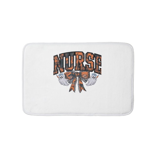 Halloween Nurse Coquette Bow Fall Classic T-Shirt Badrumsmatta (Framsidan)