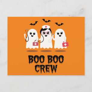 Halloween Nurse Cute Ghost Nurse Vykort