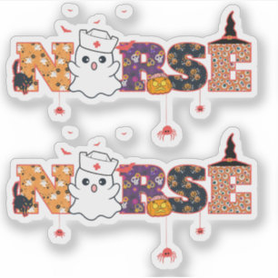 Halloween Nurse Ghost Klistermärken