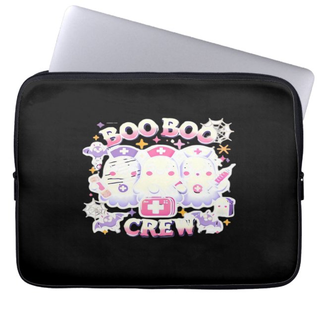 Halloween Nurse Ghost Squad Boo Crew Funny Spo Laptop Fodral (Framsidan)