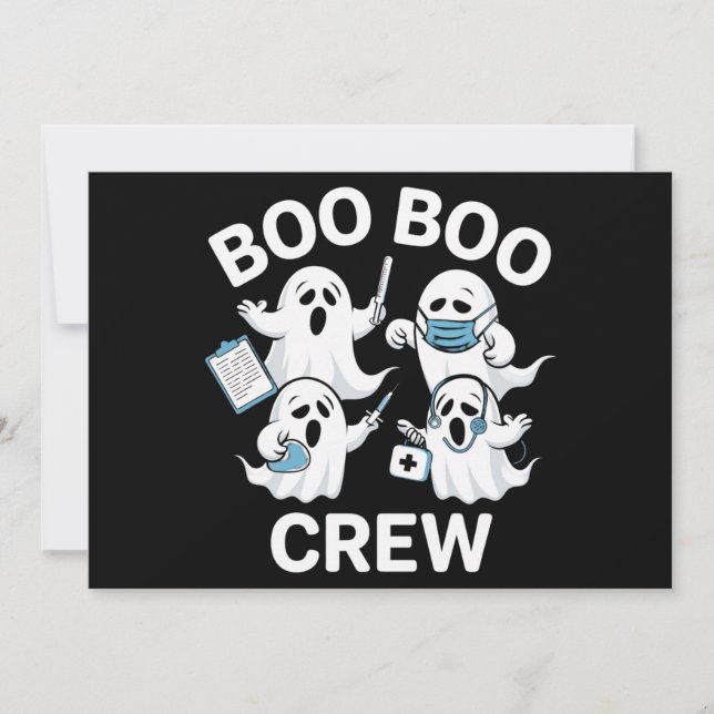 Halloween Nurse Gift Boo Crew Nurse Inbjudningar (Framsida)