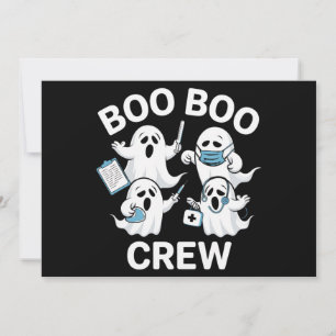 Halloween Nurse Gift Boo Crew Nurse Inbjudningar