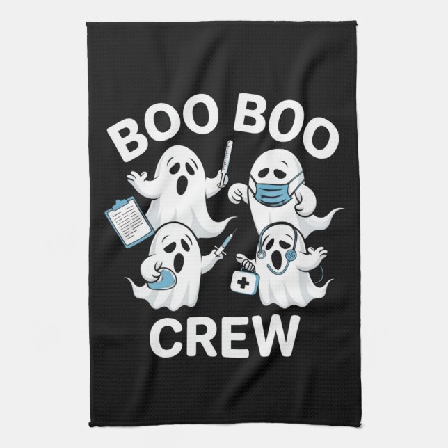 Halloween Nurse Gift Boo Crew Nurse Kökshandduk (Vertikal)