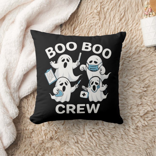 Halloween Nurse Gift Boo Crew Nurse Kudde (Filt)