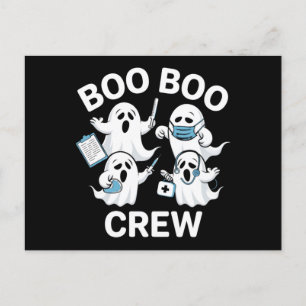 Halloween Nurse Gift Boo Crew Nurse Vykort