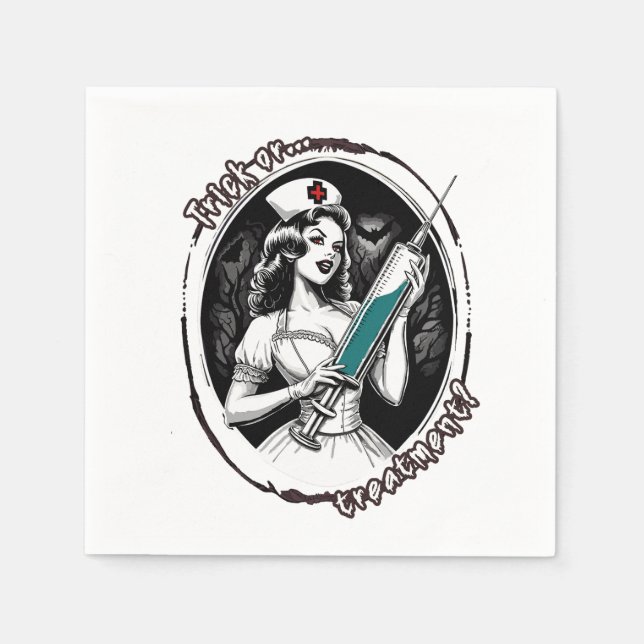 Halloween Nurse Pappersservett (Framsidan)