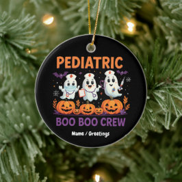 Halloween Nurse Pedionic Boo Crew Funny Spook Julgransprydnad Keramik