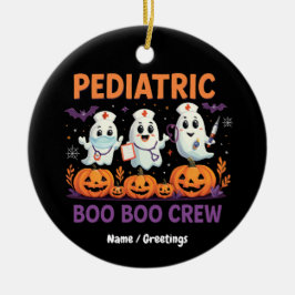 Halloween Nurse Pedionic Boo Crew Funny Spook Julgransprydnad Keramik