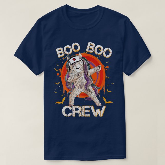 Halloween Nurse Practitioner Boo Crew, Nurse Hallo T Shirt (Design framsida)