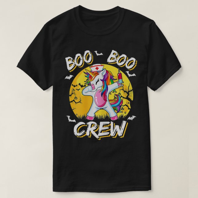 Halloween Nurse Practitioner Boo Crew, Nurse Hallo T Shirt (Design framsida)