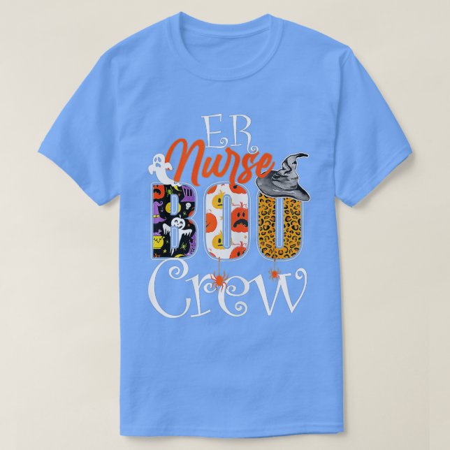 Halloween Nurse Practitioner Boo Crew, Nurse Hallo T Shirt (Design framsida)
