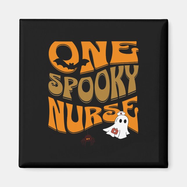 Halloween Nurse Product Funny Scary Creepy Ghost C Magnet (Framsidan)