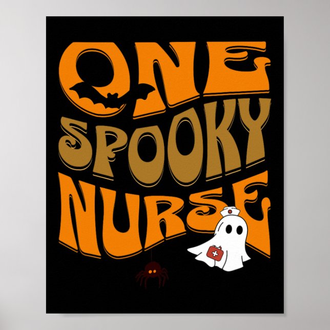 Halloween Nurse Product Funny Scary Creepy Ghost C Poster (Framsidan)