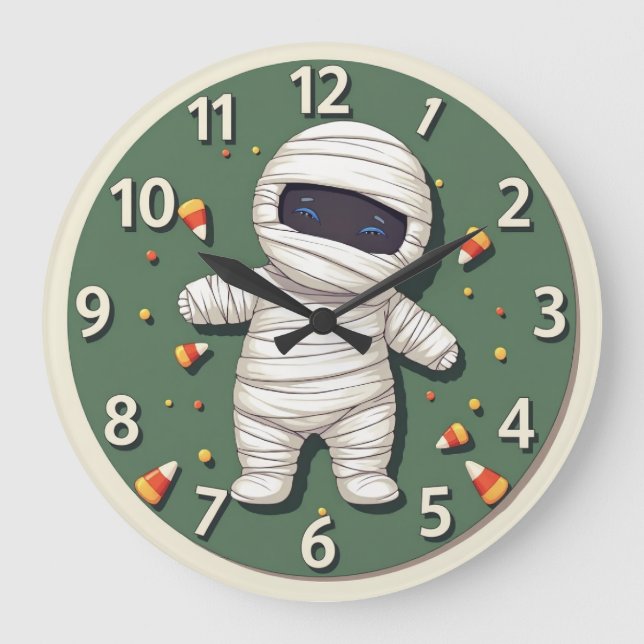 Halloween Nursery: Lil'Monster Wall Clock Stor Klocka (Framsida)