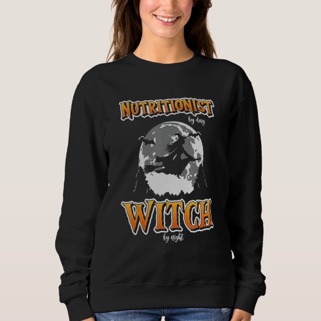 Halloween Nutritionist Witch Funny Cute Nutrition T Shirt (Framsida)