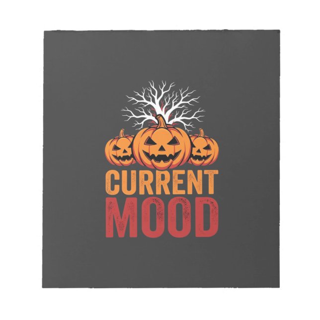 Halloween Nuvarande Stämning Pumpa Träd Design Anteckningsblock (Framsida)